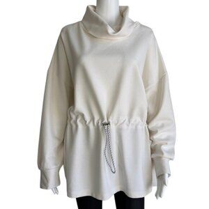 Te Verde NYC Funnel Neck Drawstring Tunic Sweatshirt – Size L
